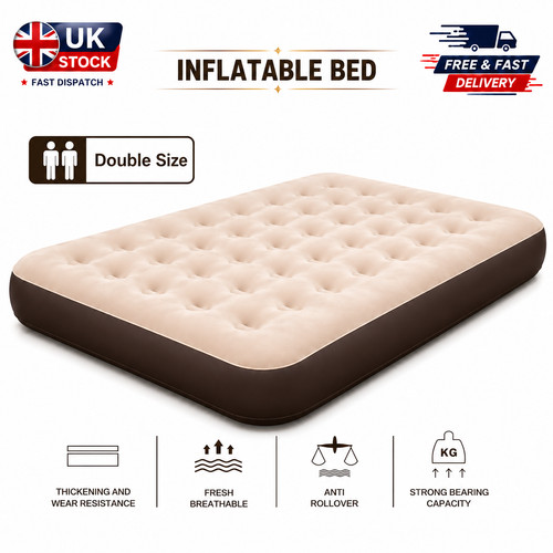 Double flocked camping airbed - flocked,