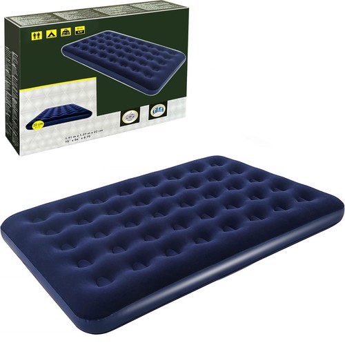 Double flocked camping airbed - flocked,