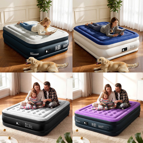 Single double flocked - single/double, airbed